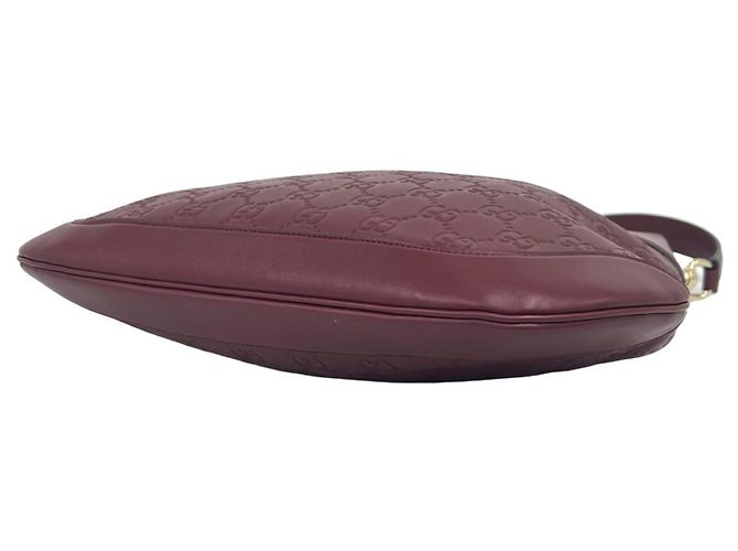 Gucci Guccissima Schultertasche aus Leder Rot Bordeaux - Ansicht 8