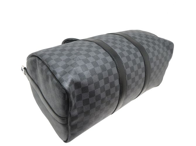 Louis Vuitton Keepall Bandoulière 45 Boston Bag Nero - vista 3