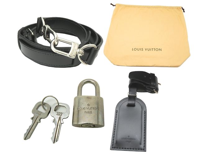 Louis Vuitton Keepall Bandoulière 45 Boston Bag Nero - vista 9