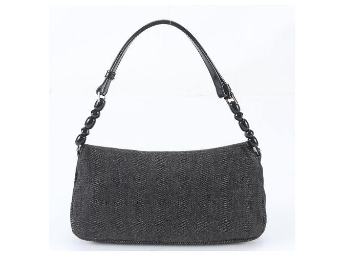 Bolsa de Ombro Christian Dior Maris Pearl em Denim e Couro - vista 3