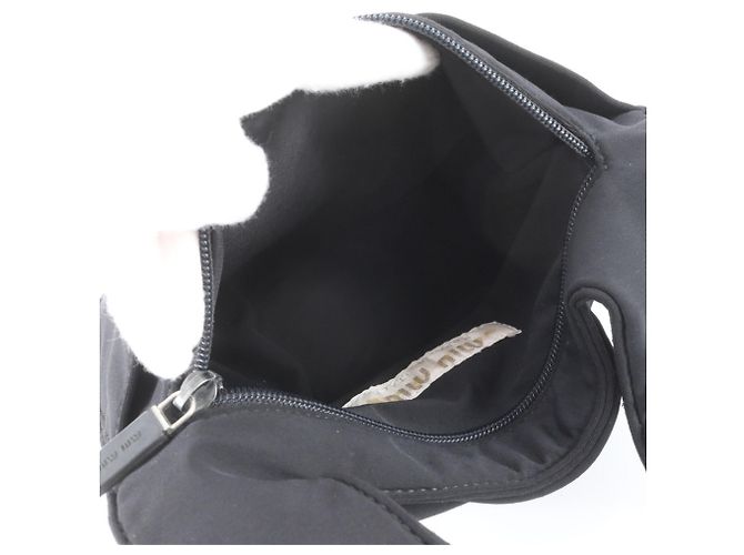 Bolsa de Ombro Miu Miu Archive Preto - vista 4