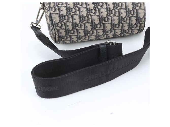 Borsa a tracolla in pelle Christian Dior Dior Oblique Roller Nero - vista 2