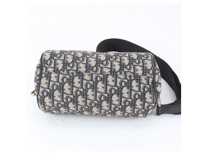 Borsa a tracolla in pelle Christian Dior Dior Oblique Roller Nero - vista 6