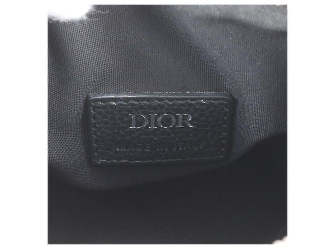 Borsa a tracolla in pelle Christian Dior Dior Oblique Roller Nero - vista 8