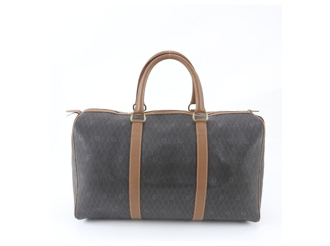 Borsa Boston Christian Dior in pelle a nido d'ape Marrone - vista 3