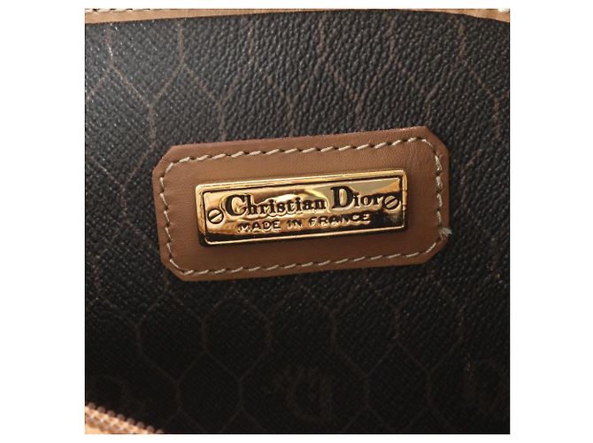 Borsa Boston Christian Dior in pelle a nido d'ape Marrone - vista 8
