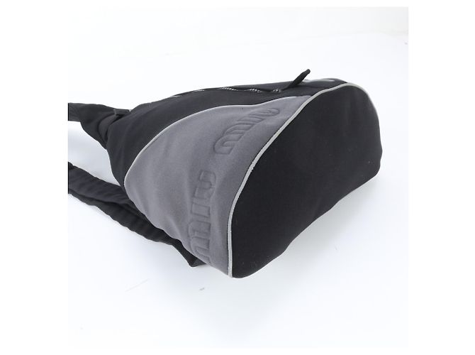 Bolsa de Ombro Miu Miu Archive Preto - vista 4