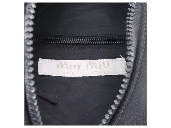 Bolsa de Ombro Miu Miu Archive Preto - vista 8