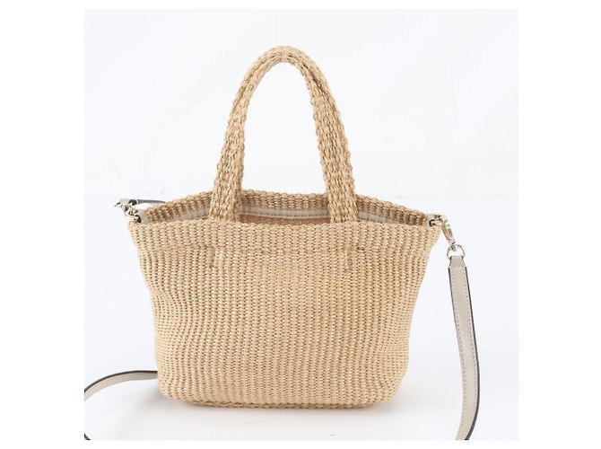 Bolso Cesta de Rafia Jimmy Choo Beige - vista 3