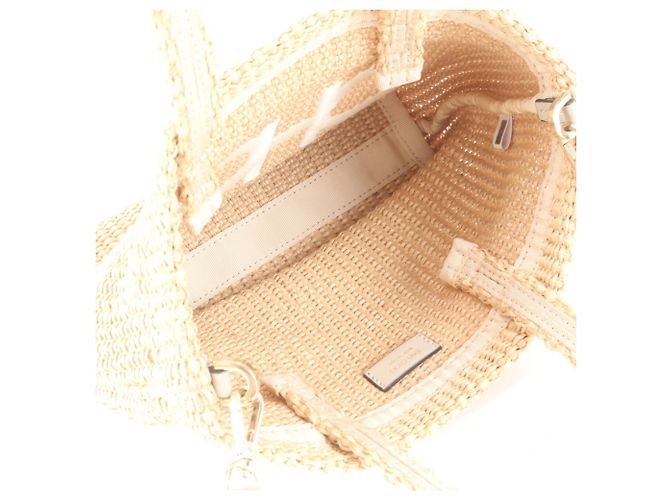 Bolso Cesta de Rafia Jimmy Choo Beige - vista 7