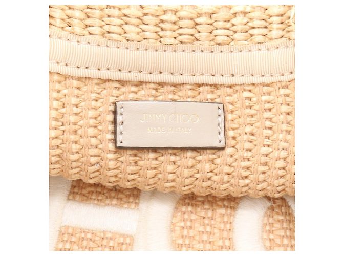 Bolso Cesta de Rafia Jimmy Choo Beige - vista 8