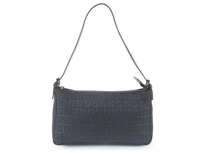 Borsa a tracolla Fendi Zucchino in pelle Nero - vista 3