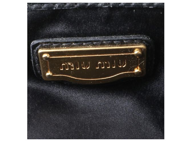 Borsa Tote Miu Miu in pelle nera Nero - vista 10