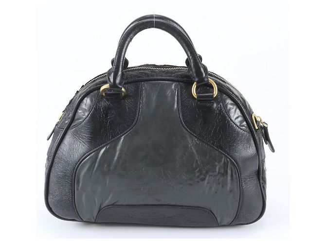 Borsa Tote Miu Miu in pelle nera Nero - vista 3