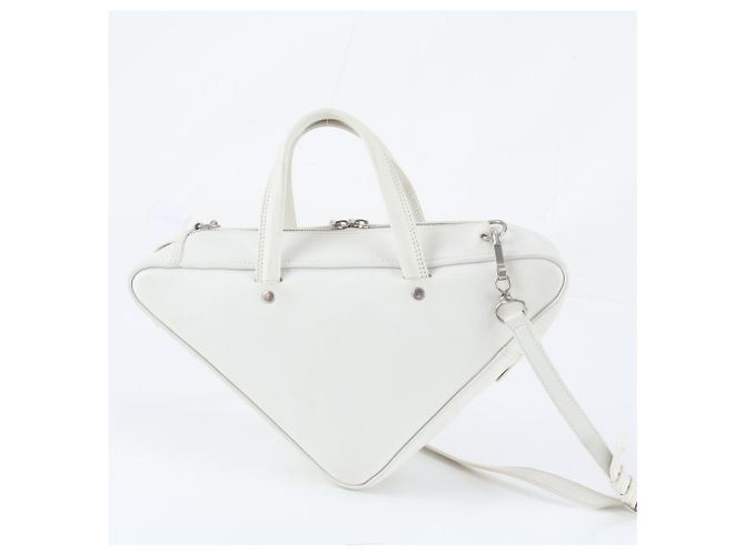 Everyday Borsa a tracolla in pelle Triangle Duffle Balenciaga Bianco - vista 4