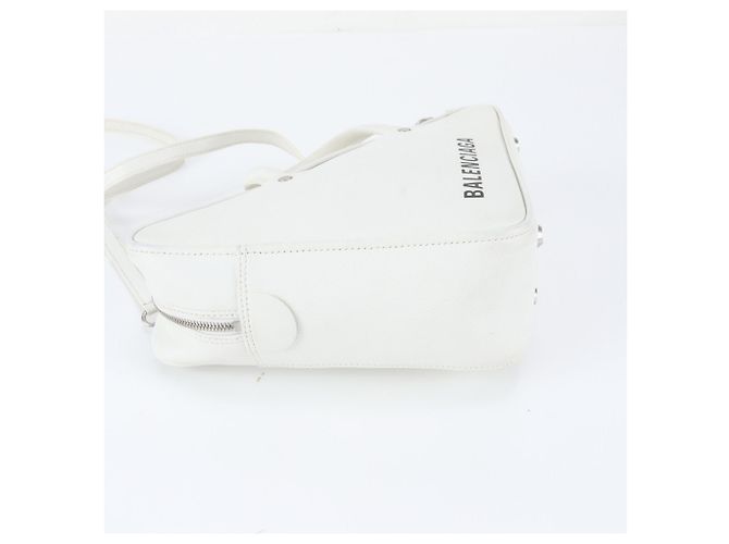 Everyday Borsa a tracolla in pelle Triangle Duffle Balenciaga Bianco - vista 5