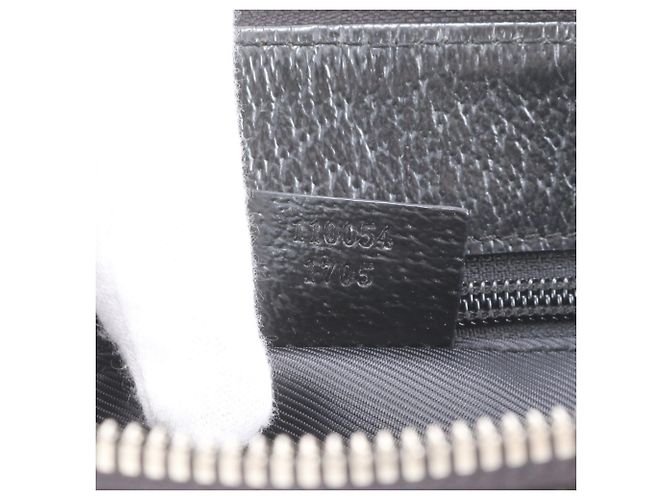 Bolsa de Ombro Gucci em Lona GG e Couro Preto - vista 9