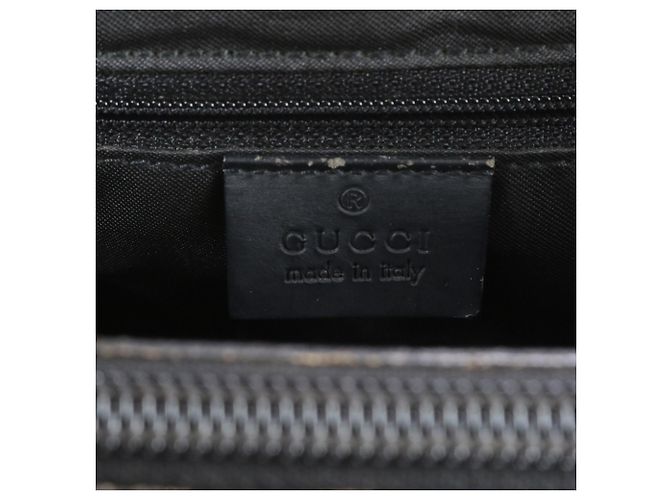 Borsa Tote Gucci Bamboo GG in nylon e pelle Nero - vista 8