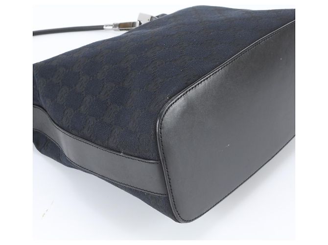 Gucci GG Canvas Leder Schultertasche Schwarz - Ansicht 4