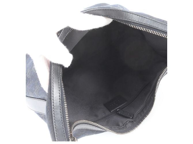 Gucci GG Canvas Leder Schultertasche Schwarz - Ansicht 7