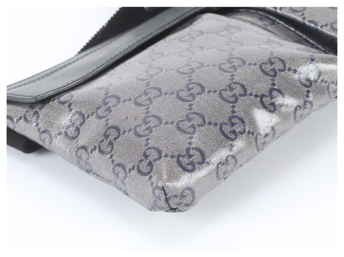 Bolsa de corpo 2-Way Gucci GG Imprime 28566 em couro Preto Azul marinho - vista 5