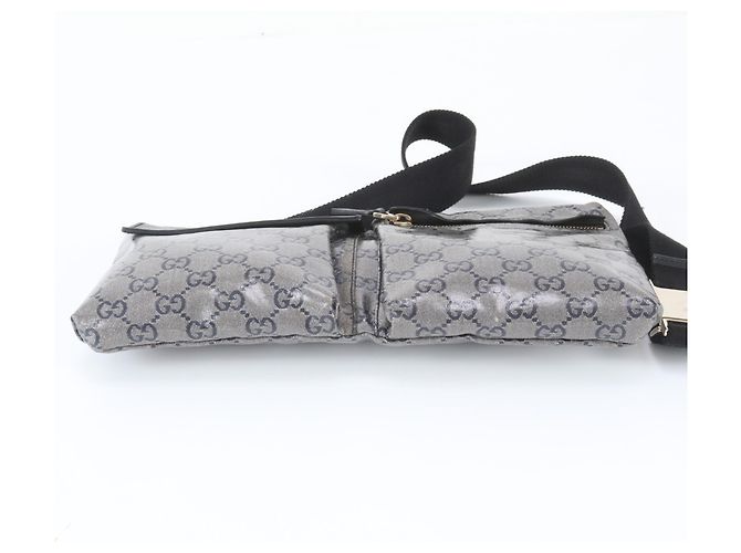 Bolsa de corpo 2-Way Gucci GG Imprime 28566 em couro Preto Azul marinho - vista 7