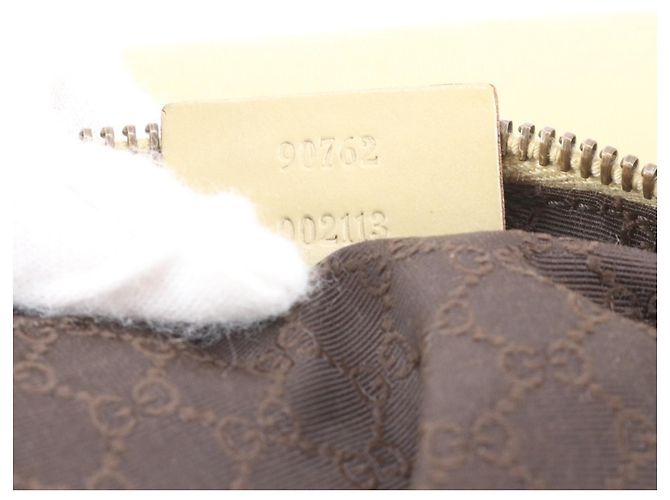 Bolsa tiracolo e tote Gucci 90762 em couro Bege - vista 10