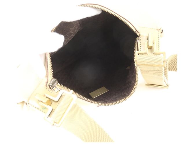 Bolsa tiracolo e tote Gucci 90762 em couro Bege - vista 7