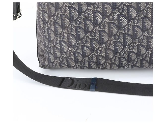 Borsa a tracolla in pelle Christian Dior Trotter Blu navy - vista 2