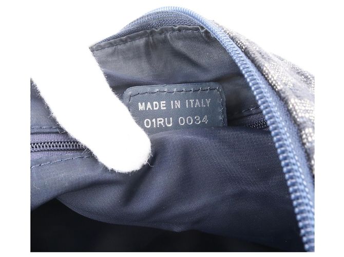 Borsa a tracolla in pelle Christian Dior Trotter Blu navy - vista 9