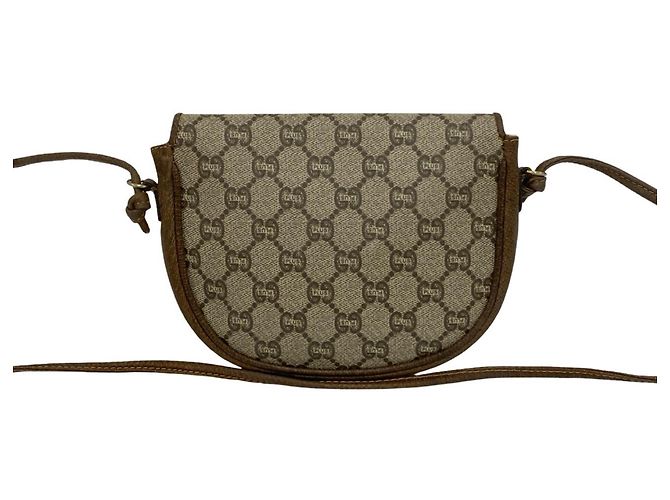 Gucci Vintage Logo Pattern Leder-Schultertasche - Ansicht 3