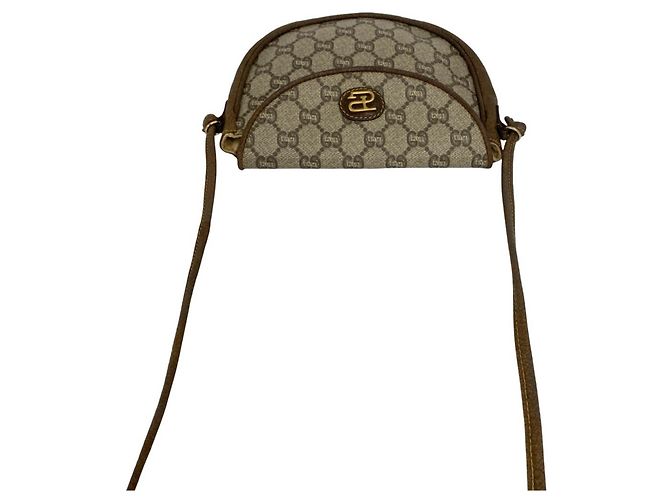 Gucci Vintage Logo Pattern Leder-Schultertasche - Ansicht 4