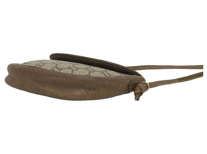 Gucci Vintage Logo Pattern Leder-Schultertasche - Ansicht 8
