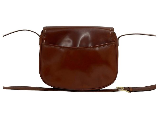 Céline CELINE Starball Circle Logo Schultertasche aus Leder Rot Bordeaux - Ansicht 2