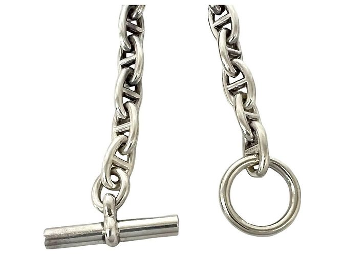 Hermès Pulsera de Dijes Hermes Vintage Chaine d'Ancre PM Plata - vista 4