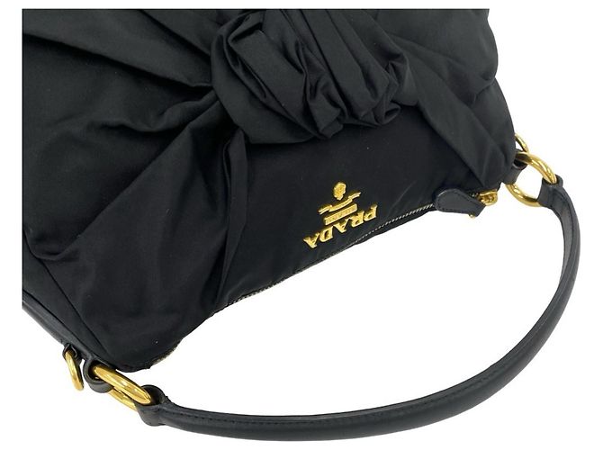 Bolso de mano Prada Tessuto Pocono Black Negro - vista 4