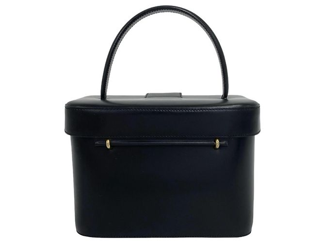 Céline Celine Vintage Starball Logo Hardware Lederhandtasche Schwarz - Ansicht 3