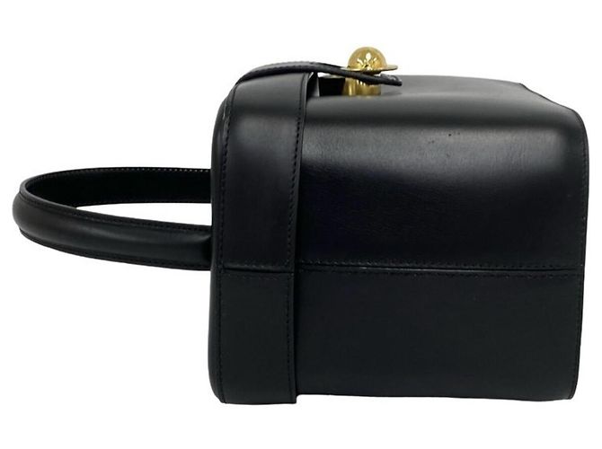 Céline Celine Vintage Starball Logo Hardware Lederhandtasche Schwarz - Ansicht 5
