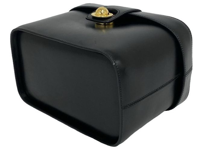 Céline Celine Vintage Starball Logo Hardware Lederhandtasche Schwarz - Ansicht 8