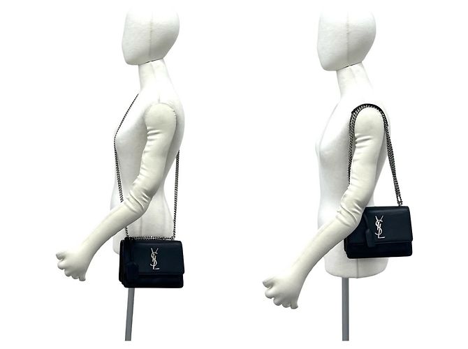 Autre Marque Borsa a tracolla in pelle Sunset Saint Laurent Paris Nero - vista 2