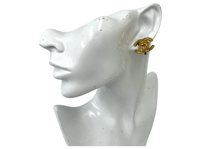 Orecchini a clip Chanel Vintage Coco Mark Gold D'oro - vista 2