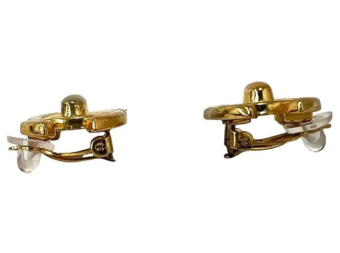 Orecchini a clip Chanel Vintage Coco Mark Gold D'oro - vista 4