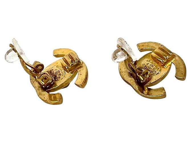 Orecchini a clip Chanel Vintage Coco Mark Gold D'oro - vista 7