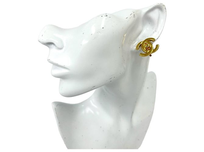 Orecchini a clip Chanel Vintage Coco Mark Gold D'oro - vista 2