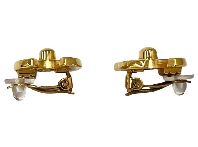 Orecchini a clip Chanel Vintage Coco Mark Gold D'oro - vista 4