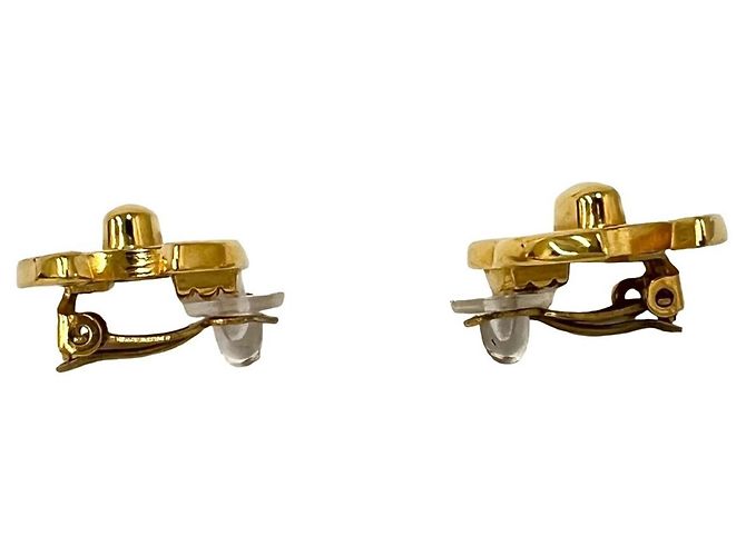 Orecchini a clip Chanel Vintage Coco Mark Gold D'oro - vista 5