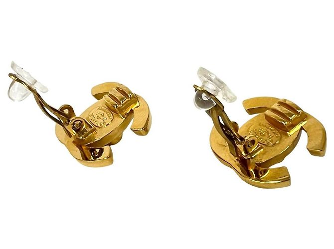 Orecchini a clip Chanel Vintage Coco Mark Gold D'oro - vista 7
