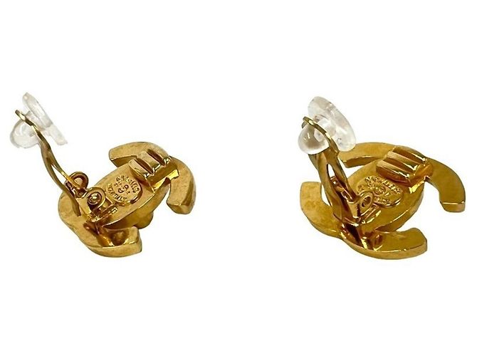 Orecchini CHANEL Vintage Coco Mark GP D'oro - vista 7