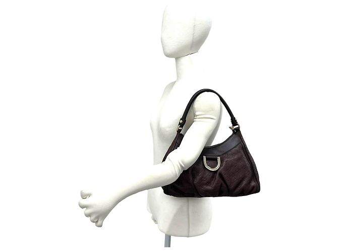Gucci Abbey Guccissima Lederhandtasche Braun - Ansicht 2