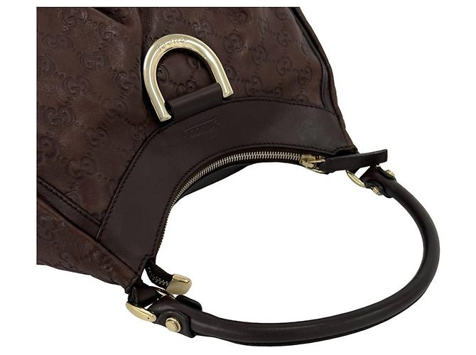 Gucci Abbey Guccissima Lederhandtasche Braun - Ansicht 4